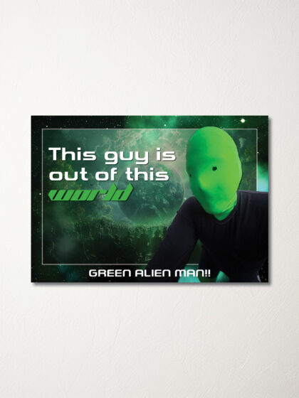 green alien man